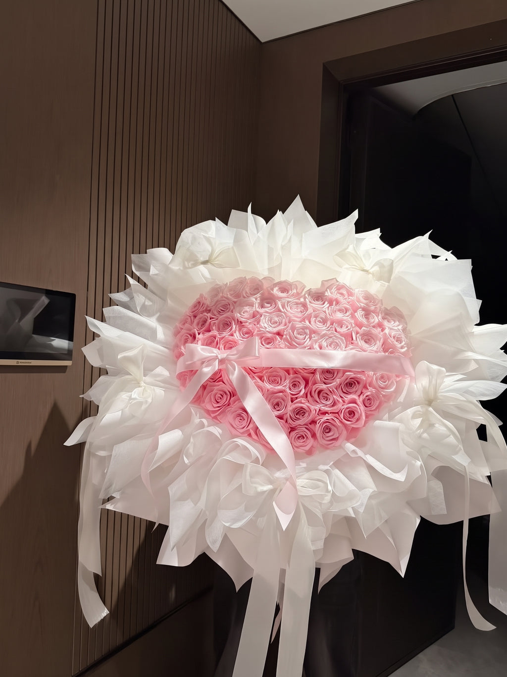 PINK HEART EVERLASTING BOUQUET