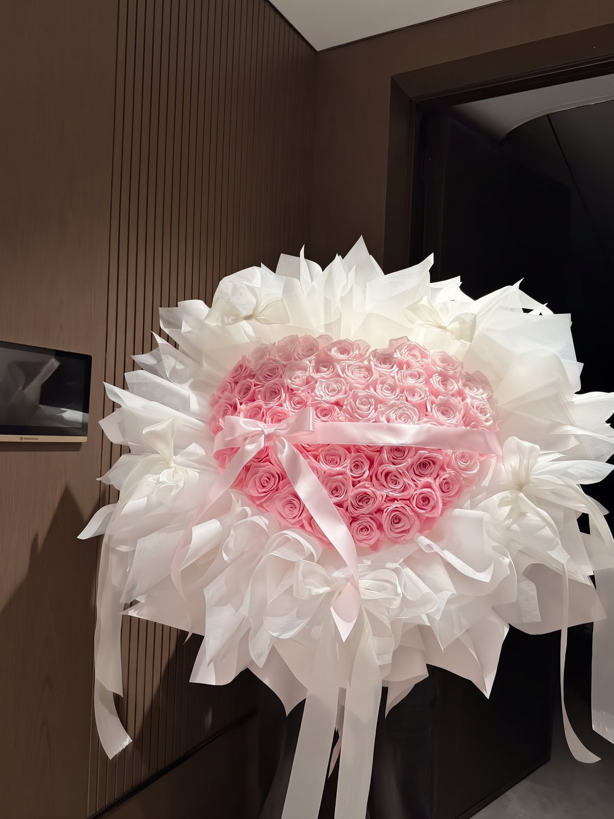 PINK HEART EVERLASTING BOUQUET