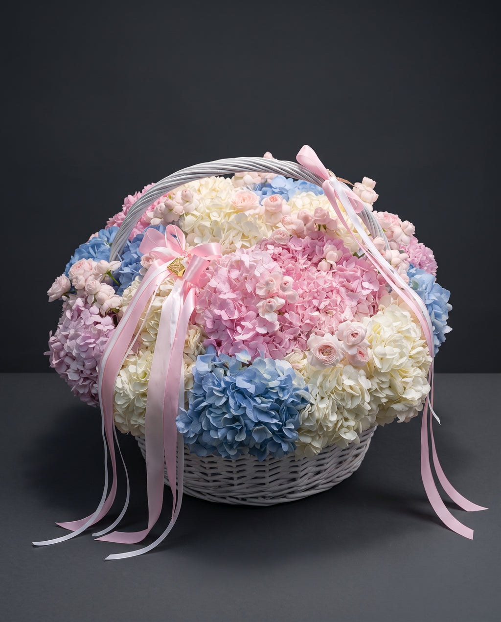 SWEET PASTEL HYDRANGEA BASKET