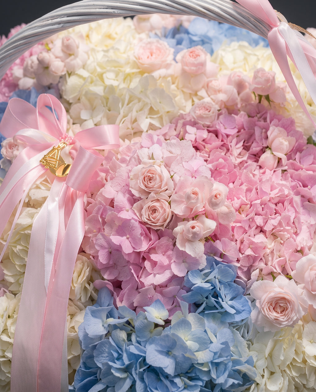 SWEET PASTEL HYDRANGEA BASKET